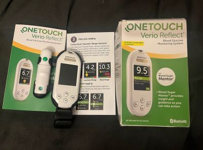 OneTouch Verio Reflect Blood Glucose Monitoring Bluetooth system for diabetics