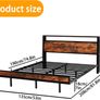Floating Bed Frame Double Size with Charging Station and LED Lights Image 2