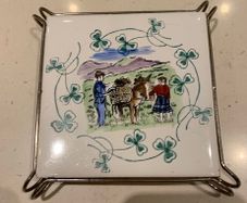 Mid-century Tile Pot Stand