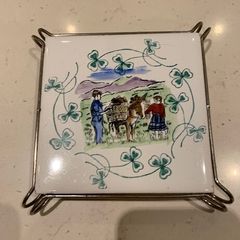 Mid-century Tile Pot Stand