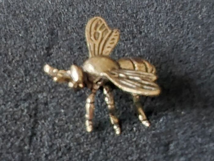 3 brass bees. Solid brass.