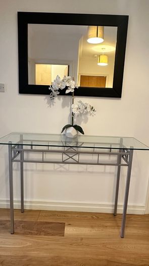 Large Black Framed Wall Mirror  Excellent Condition