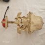 Antique  Brass Angel Holy Water Font Religious Wall Art Image 4