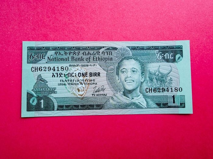 Ethiopia  1 Birr  1976  Pick  30a  SCARCE ( Uncirculated )