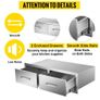 Outdoor Kitchen Drawers 30\" W x 10\" H x 20\" D, Horizontal Double BBQ Access Drawers Stainless Steel with Handle, BBQ Island Drawers for Outdoor Kitchens or Patio Grill Station Image 3