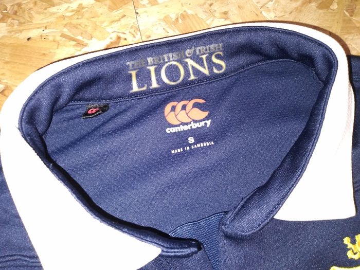 British and Irish Lions Rugby Jersey Shirt Canterbury (S) Britain Ireland Scotland Wales England Eire Irish Navy Blue Small