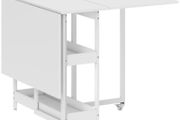 Four-Person Drop Leaf Table - White