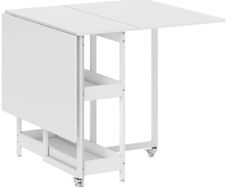 Four-Person Drop Leaf Table - White