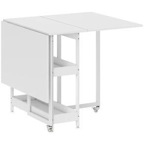 Four-Person Drop Leaf Table - White