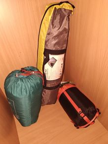 camping tent + sleeping bags