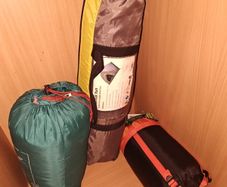 camping tent + sleeping bags