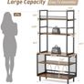 Record Player Stand with Vinyl Storage, Turntable Stand Holds Up to 400+Albums, 5 Layer Image 2