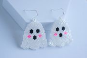 Handmade Beaded Cute Ghost Earrings