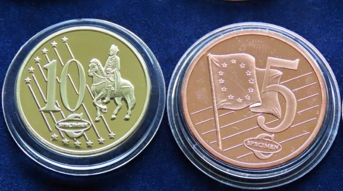 Monaco Set Trial Probe Essai Pattern Euro coins complete set 2005