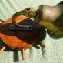 Vintage Wooden Ship Wheel with Brass Bell Image 2