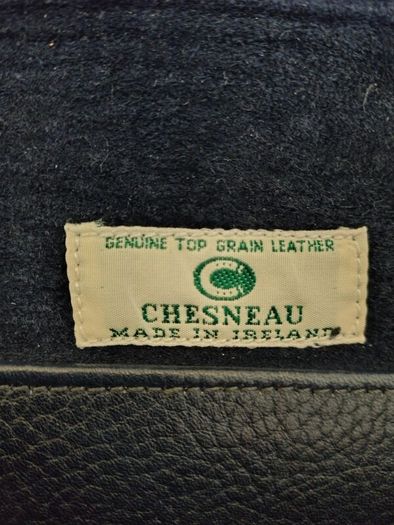 Large Vintage Chesneau Leather Satchel Briefcase