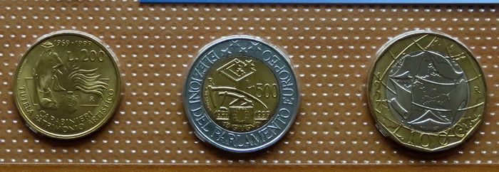 Italy Uncirculated vintage last coins pre euro collectors set | incl European map error coin