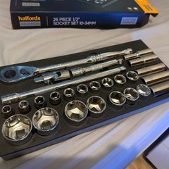 Halfords Advanced 26 Piece 1/2" Socket Set Modular Tray