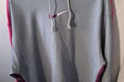 Nike hoodie grey with pink