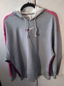 Nike hoodie grey with pink