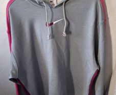 Nike hoodie grey with pink