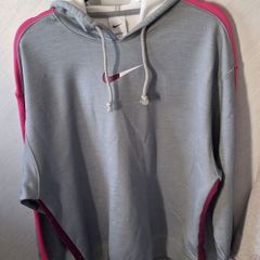 Nike hoodie grey with pink