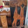 Exceptional Carved Mpingo Wood folding chair Image 2