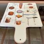 Elegant Retro Graphic French Bread and Cheese Serving Board in Glazed Ceramic Image 6