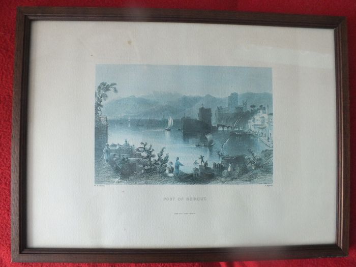 Set of 5 W.H. Bartlett prints - Lebanon scenes.