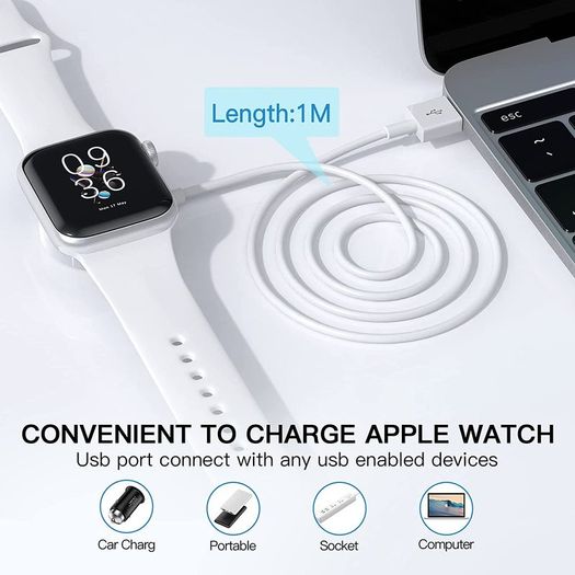 Portable Wireless Charger for IWatch 7 6 SE 5 4 Magnetic Charging Dock Station USB Charger Cable for Apple Watch Series 4 3 2 1