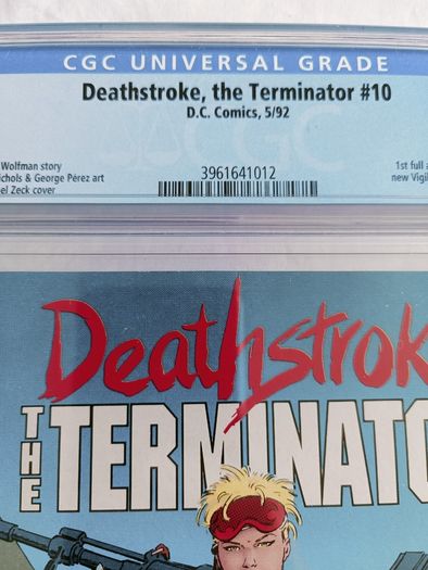 Deathstroke The Terminator  Issue 10 CBCS / CGC 9.2 Certified Graded Comic Framed  DC Marvel