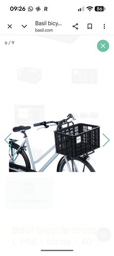 Basil bike crate / basket