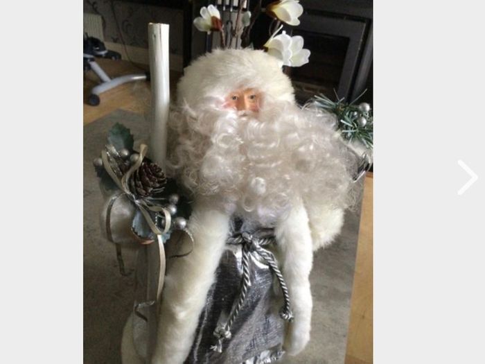 Silver Santa Tree Topper