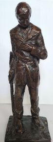 Benedict Joseph Labre Sculpture - Patinated Bronze (Signed)