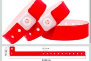 60 Plastic Vinyl Wristbands for Events Festivals. Waterproof  25 x 1.5 cm