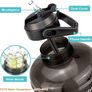 Motivational Water Bottle 2.2L - Large Capacity Water Jug with Straw & Time Marker & BPA Free Ensure Enough Water-Drinking Throughout The Day (Black, 2.2L) Image 2
