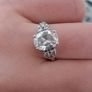 Sterling silver cubic zirconia ring size K Image 3