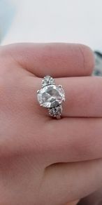 Sterling silver cubic zirconia ring size K