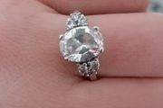 Sterling silver cubic zirconia ring size K