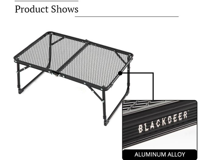 Blackdeer Outdoor Furniture Portable Table Camping Portable Folding Iron Tables Picnic Ultra Light Folding Garden Desk