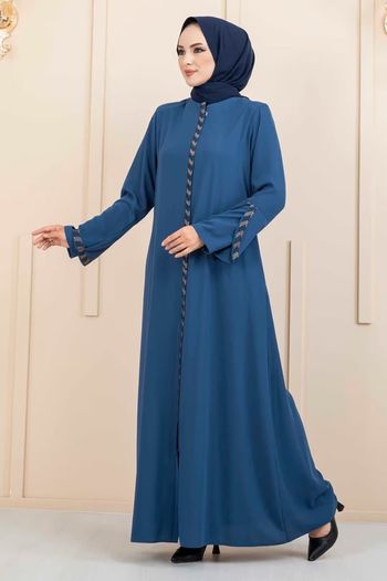 Brand New Women's Abaya Open Cut Long Sleeve Floor-Length Zipper