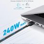 240W USB C to USB C Cable (2Pack,6ft), USB C Charger Cable Fast Charge for MacBook Pro, iPhone 17/16/15, iPad Pro, Samsung Galaxy,and More(USB 2.0) Image 2