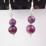 Purple Jasper earrings,drop earrings,Gemstone earrings,New,Gift Image 4