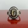 Silver Chantaburi Black Star Sapphire Cocktail Ring Image 4