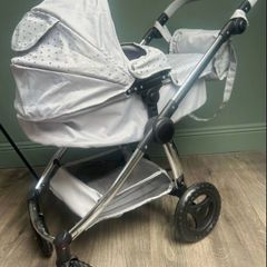 Dolls Pram, doll bay carrier & crib