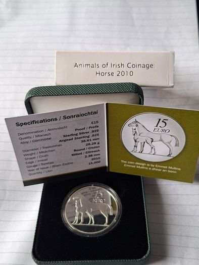irish silver proof coin