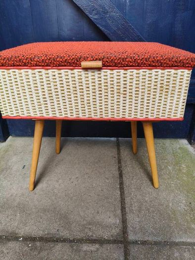 Vintage Sewing basket on legs