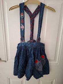 Next denim dungaree skirt