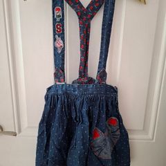 Next denim dungaree skirt