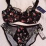 Fantasie Kimberley - Underwired Side Support Bra 30F and Briefs XS - Black Floral - BNWT RRP 58 Image 4